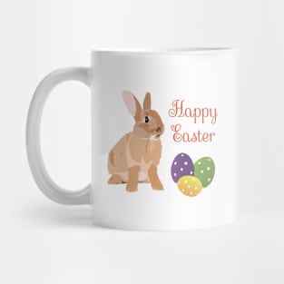 Brown Rabbit Happy Easter Mug